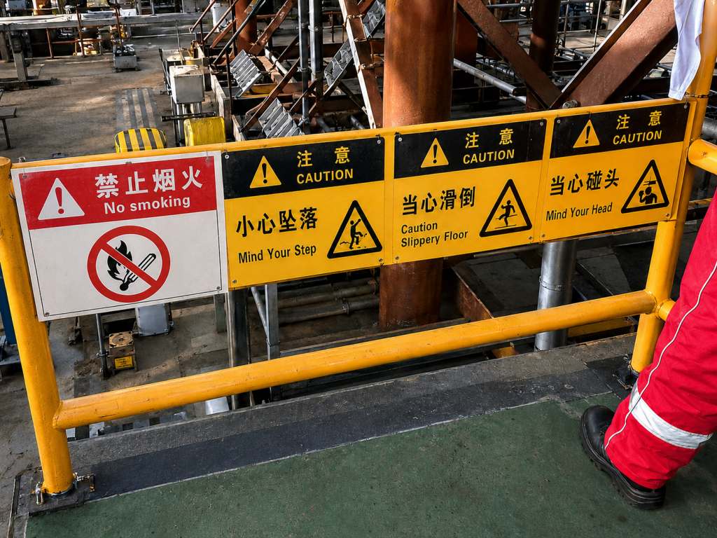 海上生产设施标识标牌制作与安装服务